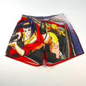 ATSUKO Cowboy Bebop Men Swim Shorts Drawstring Waist Medium Anime Faye Valentine